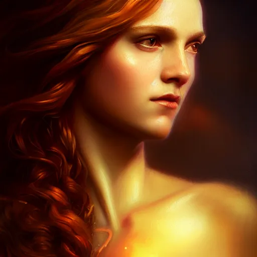 Image similar to majestic gracious regal seductive aphrodite portrait, ancient greece, atmospheric lighting, painted, intricate, volumetric lighting, beautiful, rich deep colours masterpiece, golden hour, sharp focus, ultra detailed, by leesha hannigan, ross tran, thierry doizon, kai carpenter, ignacio fernandez rios