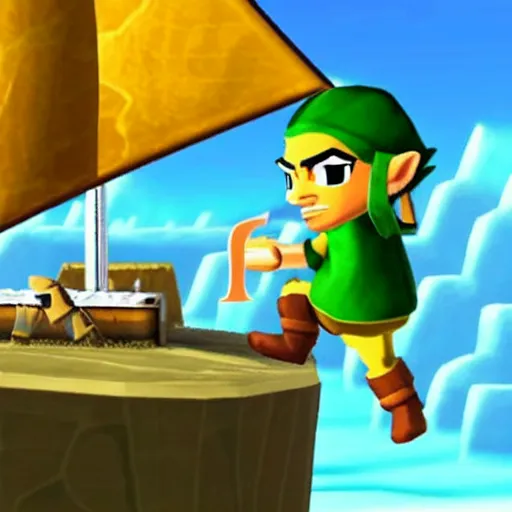 Image similar to Muammar Gaddafi!! in The Legend of Zelda! The Wind Waker