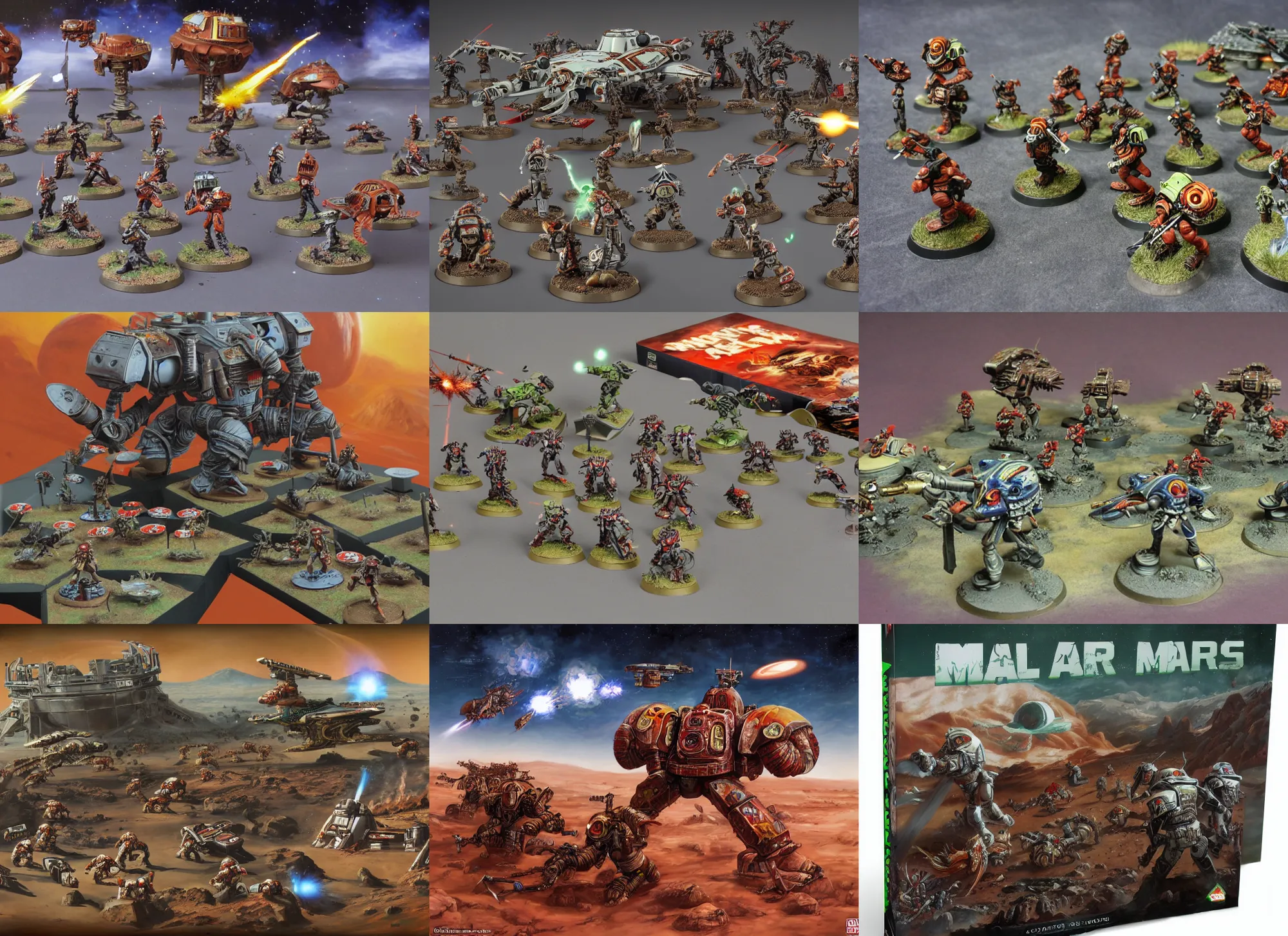 Prompt: attack on mars by games workshop