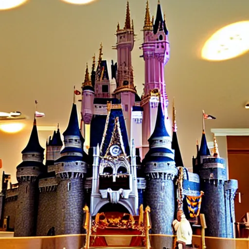 Prompt: disney world castle made of chocolate