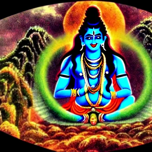 Image similar to lord shiva creating the multiverse