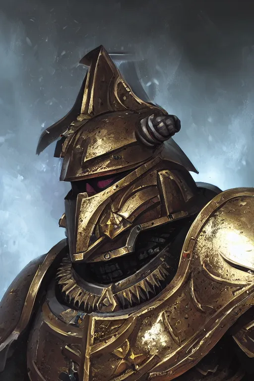 Image similar to armor portrait heros warhammer 4 0 k horus heresy fanart - the primarchs emperor by johannes helgeson animated with vfx concept artist & illustrator global illumination ray tracing hdr fanart arstation zbrush central hardmesh 8 k octane renderer comics stylized