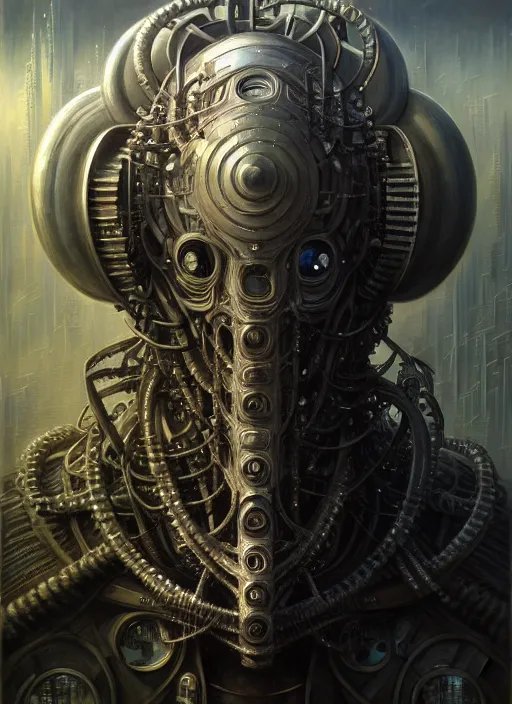 Prompt: closeup portrait shot of cthulu as a robot in a scenic dystopian environment, intricate, elegant, highly detailed, centered, digital painting, artstation, concept art, smooth, sharp focus, illustration, artgerm, tomasz alen kopera, peter mohrbacher, donato giancola, joseph christian leyendecker, wlop, boris vallejo