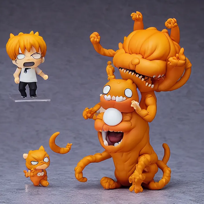 Image similar to eldritch abomination garfield, imsorryjon, An anime Nendoroid of Son Goku, figurine, detailed product photo