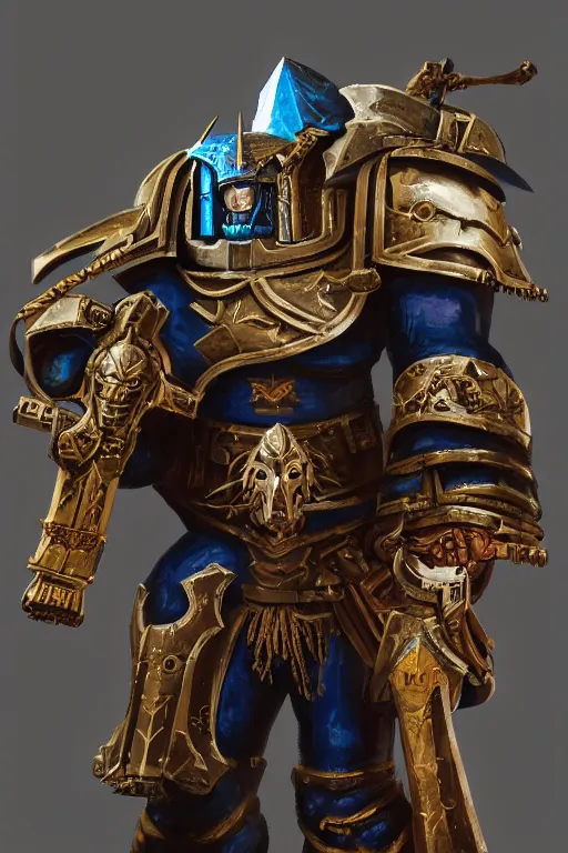 Image similar to armor portrait heros warhammer 4 0 k horus heresy fanart - the primarchs emperor by johannes helgeson animated with vfx concept artist & illustrator global illumination ray tracing hdr fanart arstation zbrush central hardmesh 8 k octane renderer comics stylized