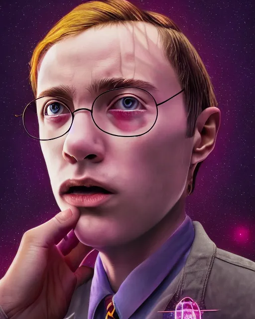 Prompt: portrait ultra dimensional harry potter entity, accidentally tripping on dmt and acid, psychedelic experience, overwhelming psychosis of self realization and burning awakening, ultra high definition, unreal engine 5, hyperrealism, masterpiece composition, by casey weldon, barclay shaw 8 k photorealistic