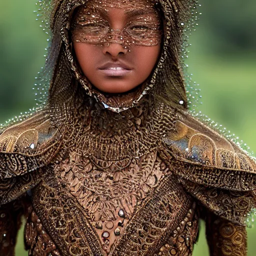 full-shot-of-a-regal-brown-woman-wearing-an-intricate-stable