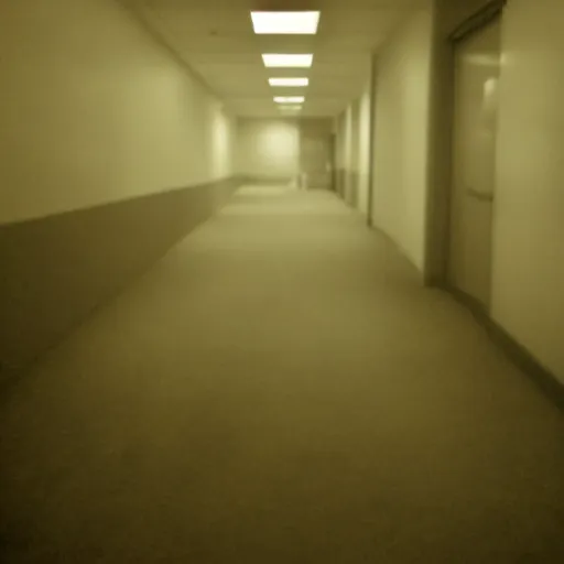 Prompt: insane nightmare, no light, everything is blurred, creepy shadows, giant office , very poor quality of photography, 2 mpx quality, grainy picture