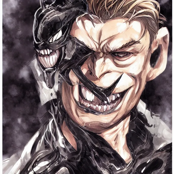 Image similar to portrait of eddie brock, anime fantasy illustration by tomoyuki yamasaki, kyoto studio, madhouse, ufotable, trending on artstation