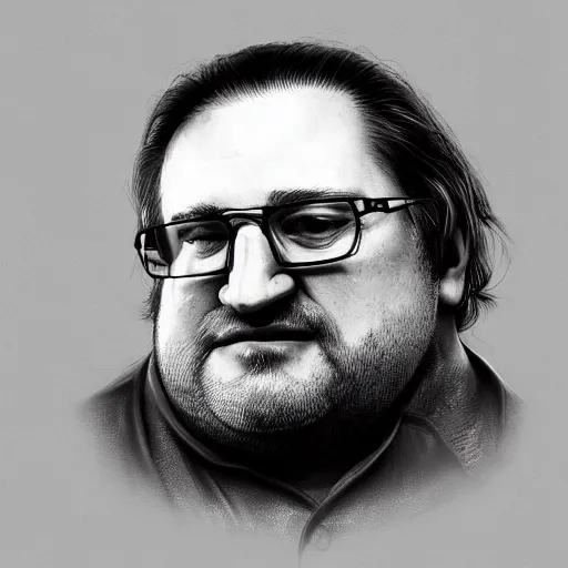 Gabe Newell Portrait by freddre on DeviantArt