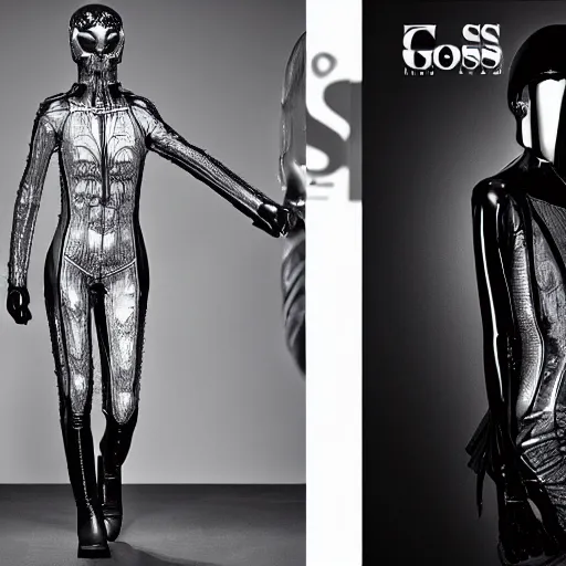 Image similar to giger hugo boss high fashion