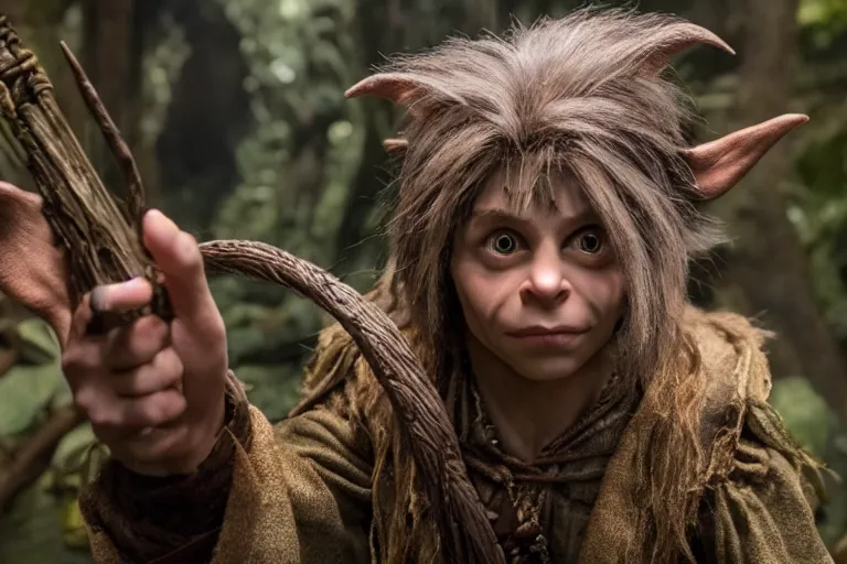 Image similar to jake t. austin plays a gelfling in the dark crystal : age of resistance, highly detailed, cinematic lighting, red weapon 8 k s 3 5, cooke anamorphic / i lenses