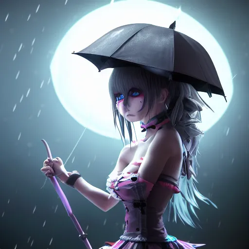 full shot portrait of angry darkness cute anime girl | Stable Diffusion |  OpenArt