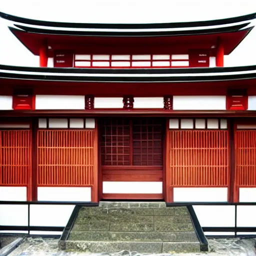 Prompt: art deco traditional japanese building