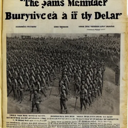 Prompt: the burmese military surrendering to the rebels, newspaper article