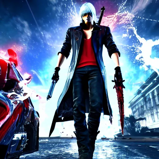 Image similar to devil may cry 5 anti racist own compilation youtube video thumbnail, HD, 4K, raytracing