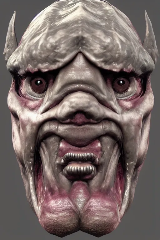 Prompt: close up beautiful zbrush scupt of a zergling's battle worn face