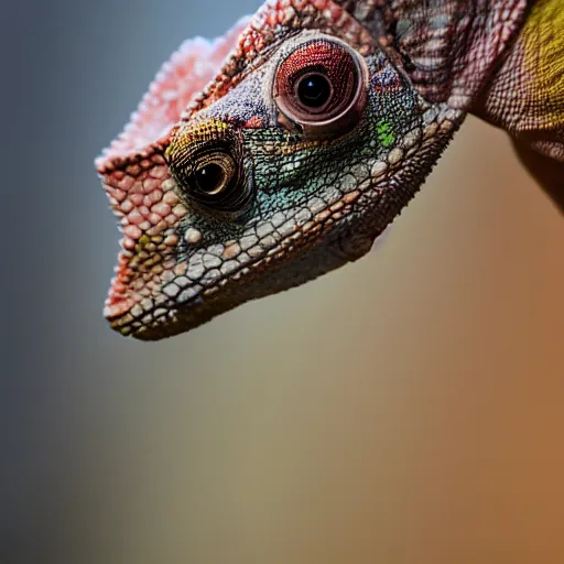 Prompt: a high quality photo of a chameleon wearing headphones, realism, 8k