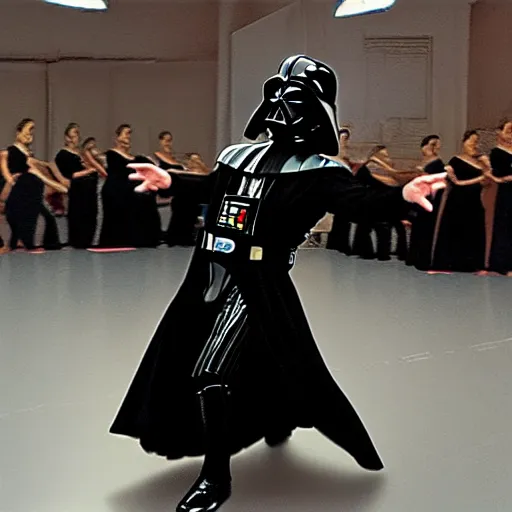 Image similar to darth vader dancing ballet