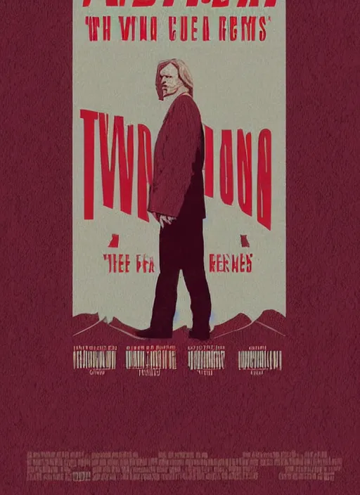 Prompt: twin peaks movie poster art by gary pullin