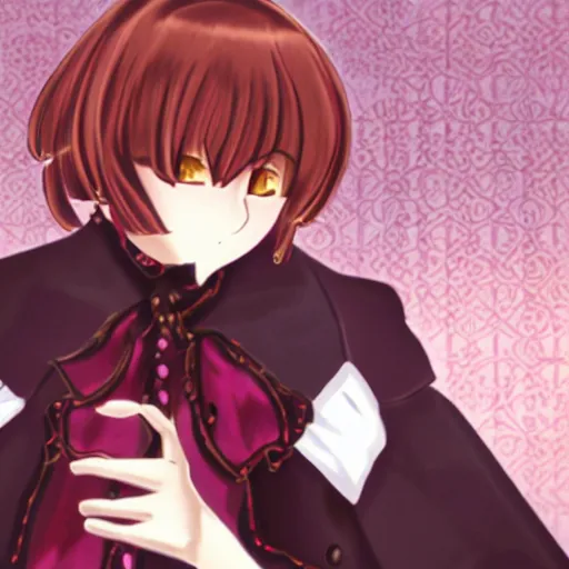 Prompt: illustration of the culprit in the visual novel umineko