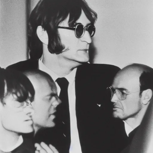 Prompt: john lennon, vladimir lenin, john lenin, john lennon is lenin, 1 9 6 9