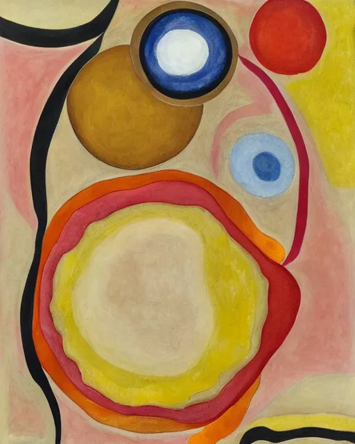 Prompt: the ingredients of a cheeseburger, geometric abstract art in the style of Hilma af Klint —mp —mp