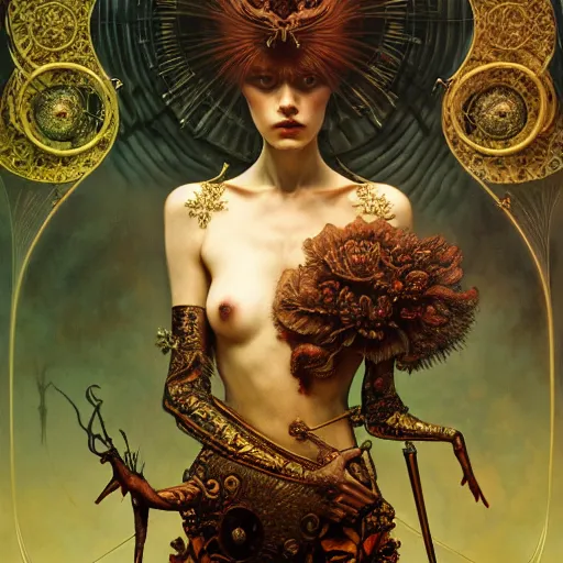 Image similar to unique automaton, surreal, fantasy, intricate, elegant, dramatic lighting, emotionally evoking symbolic metaphor, highly detailed, photorealistic, digital painting, artstation, concept art, smooth, sharp focus, illustration, art by John Collier and Krenz Cushart and Artem Demura and Alphonse Mucha and Albert Aublet