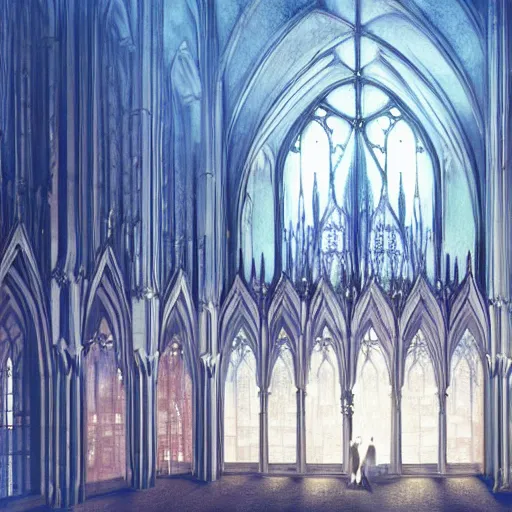 Image similar to starlight, gothic architecture, beautiful, opulent, matte painting, shimmering