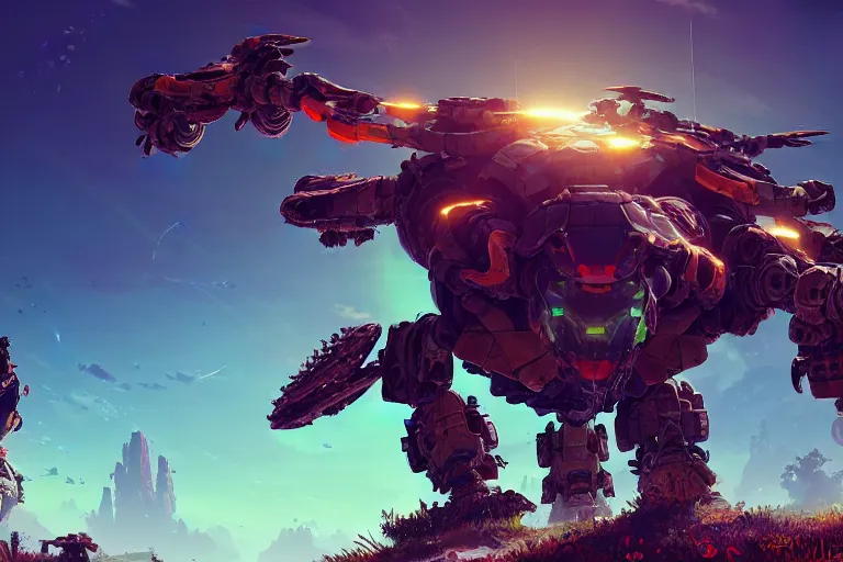 Image similar to turtle - mecha machine mecanical creature robot of horizon forbidden west horizon zero dawn radiating a glowing aura global illumination ray tracing hdr fanart arstation by ian pesty and alena aenami artworks in 4 k