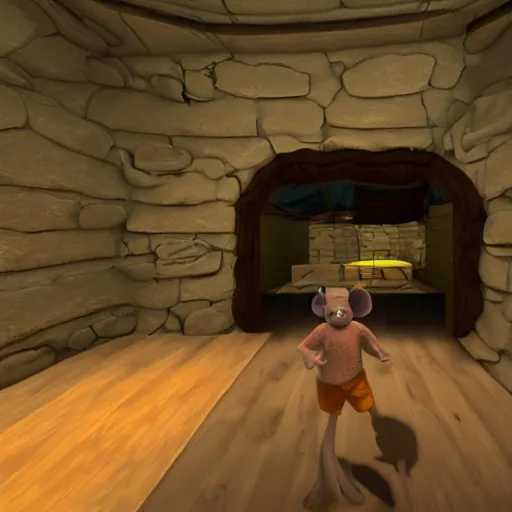 Prompt: favourite mouse's vr game screenshot