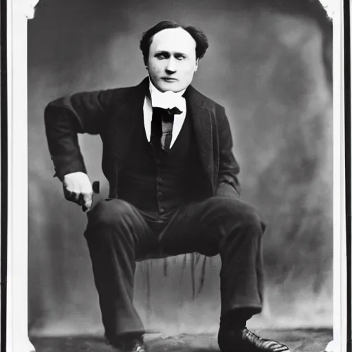 Prompt: portrait photography of harry houdini