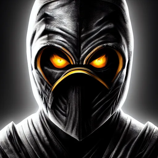 Image similar to a portrait of a Noob saibot mortal Kombat ,Grim fantasy, Mortal Kombat 11, HDR, natural light, shoulder level shot, dynamic pose, award winning photograph, Mucha style ,8k,