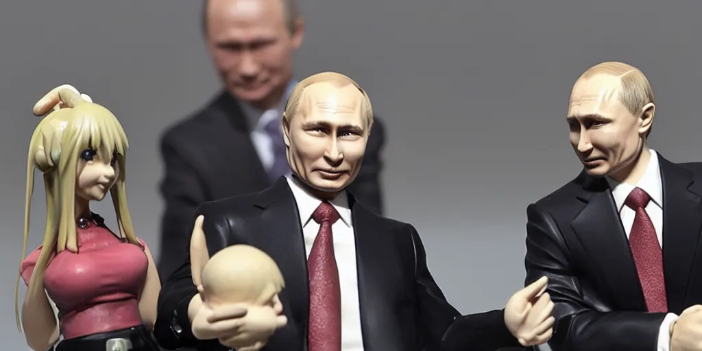 Prompt: putin, anime figurine