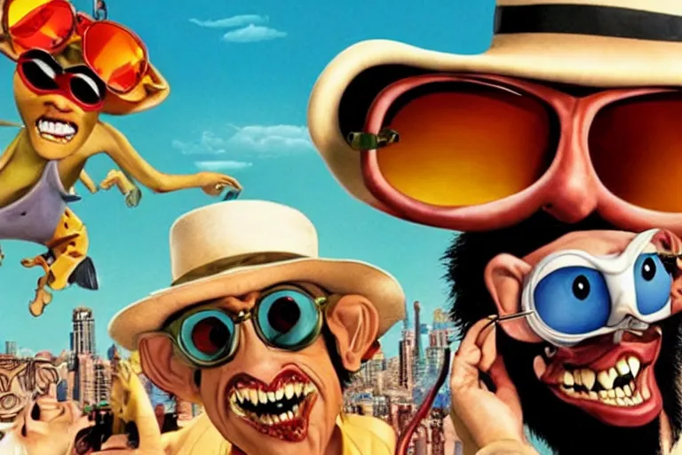 Prompt: dreamworks animation studios remakes fear and loathing in las vegas