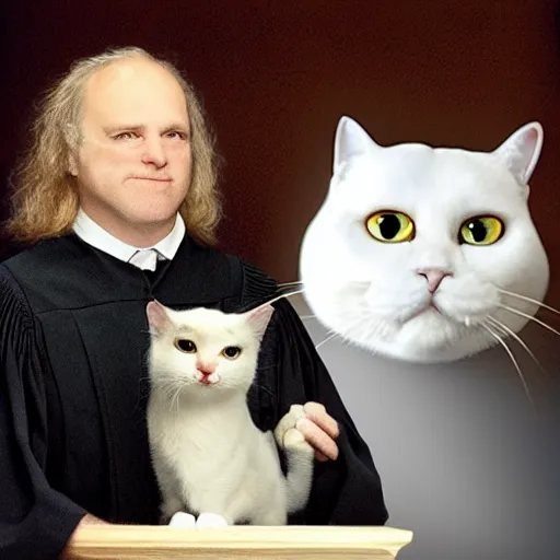 Prompt: judge with cat face