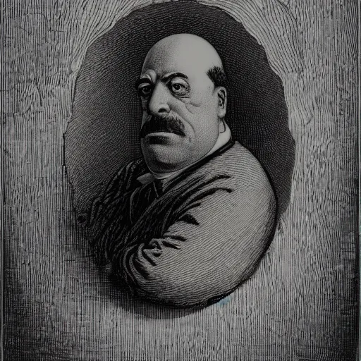 Image similar to Portrait of Homer Simpson by Gustave Doré