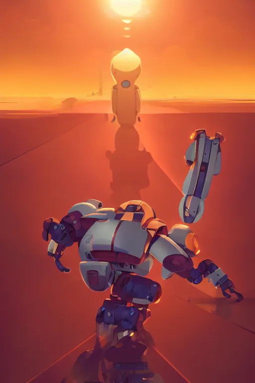 Image similar to metabots medabots medarotto medarot robot minimalist comics, behance hd by jesper ejsing, by rhads, makoto shinkai and lois van baarle, ilya kuvshinov, rossdraws global illumination ray tracing hdr radiating a glowing aura