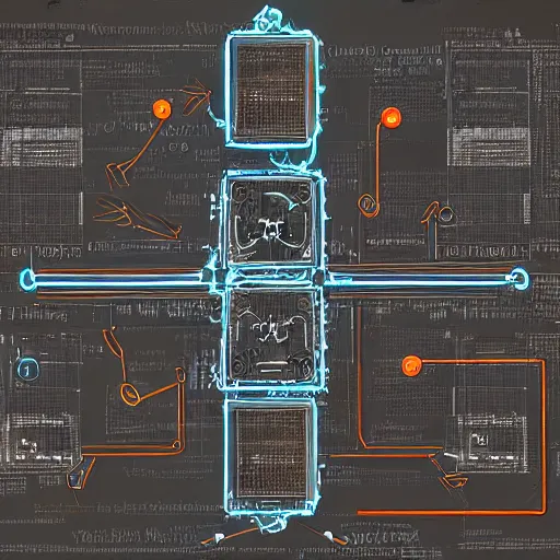 Prompt: a diagram of an artificial neural network, digital art, amazing quality, very detailed, trending on artstation