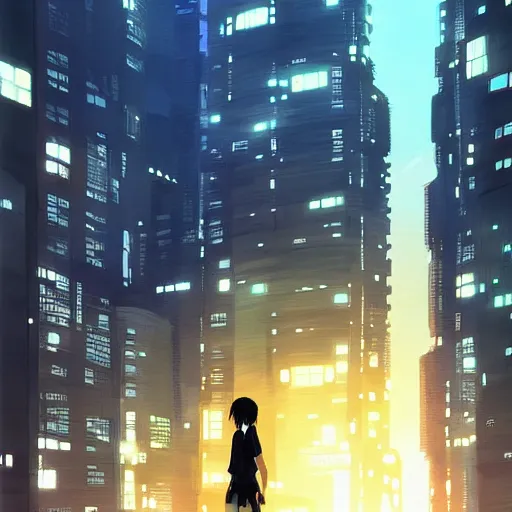 Image similar to makati city 1 0 0 0 years in the future, painting by makoto shinkai, featured on pixiv, deviantart hd