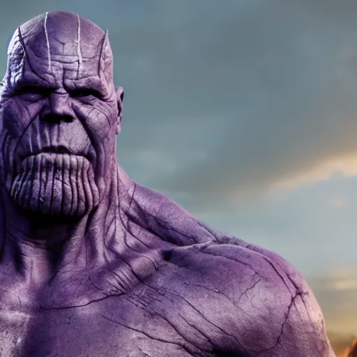 Prompt: Thanos in The Walking Dead 4K quality photorealism