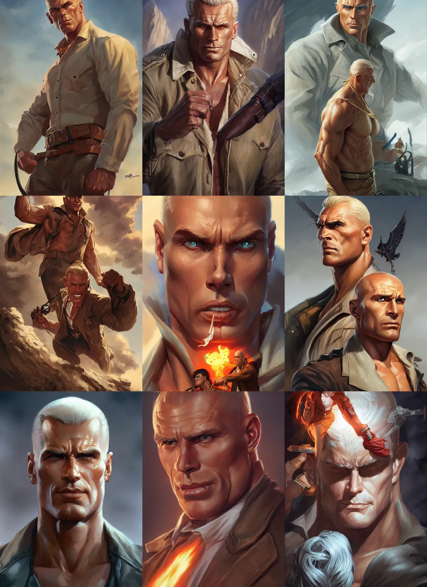 Image similar to doc savage, d & d, fantasy, portrait, highly detailed, digital painting, trending on artstation, concept art, sharp focus, illustration, art by artgerm and greg rutkowski and magali villeneuve