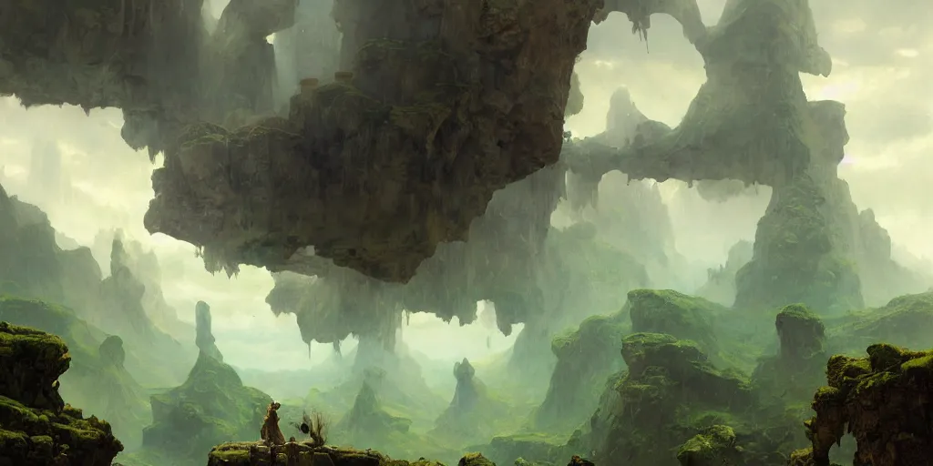 Image similar to huge cave ceiling clouds made of green earth towns, industry, steampunk villages castles, buildings inverted upsidedown mountain artstation illustration sharp focus sunlit vista painted by ruan jia raymond swanland lawrence alma tadema zdzislaw beksinski norman rockwell tom lovell alex malveda greg staples