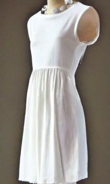 Image similar to a simple beautiful white summer dress concept, fashion design, trending on pintrest,