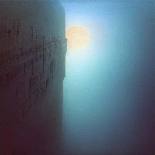 Image similar to “New York under water Zdzislaw Beksiński, photography, 8k resolution, highly detailed, HDR, golden hour”