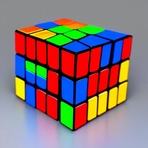 Prompt: a rubik's cube made out of different biome squares