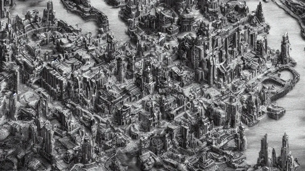 Prompt: City of Atlantis, extremely detailed art, chiaroscuro composition, 4k, 8k, trending on ArtStation