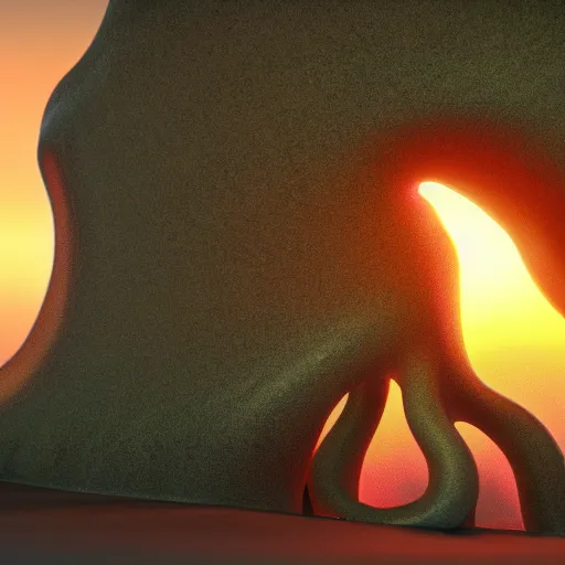 Prompt: side view a group of halitrephes maasai jellyfish growing form tree branch, robot mechanical sense, sunset, c 4 d, 8 k cleaning future, highly quality penetrating feeling bright light, cg, cyberpunk