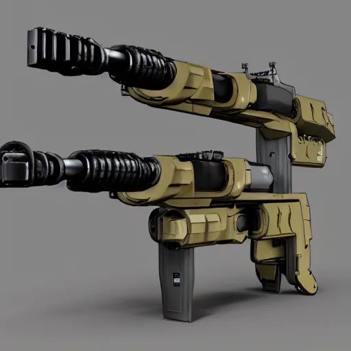 Image similar to futuristic heavy machine gun