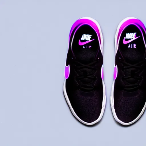 Prompt: Floating Nike Air with RGB soles, promo shot, packshot, studio shot